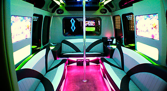 limo bus interior